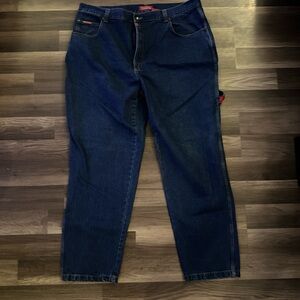 Relaxed Fit Dark Blue‎ Denim Jeans